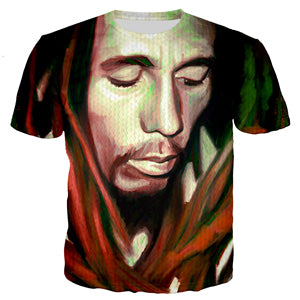 2023 Summer Hip Hop Bob Marley 3D Printed T-Shirt