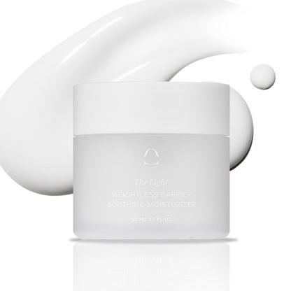 LEORA Weightless Barrier Soothing Moisturizer 50ml I Skin Barrier Repair Ectoin Moisturizer for Dry Sensitive Skin Vegan EWG Green I Calming and hydrating face cream