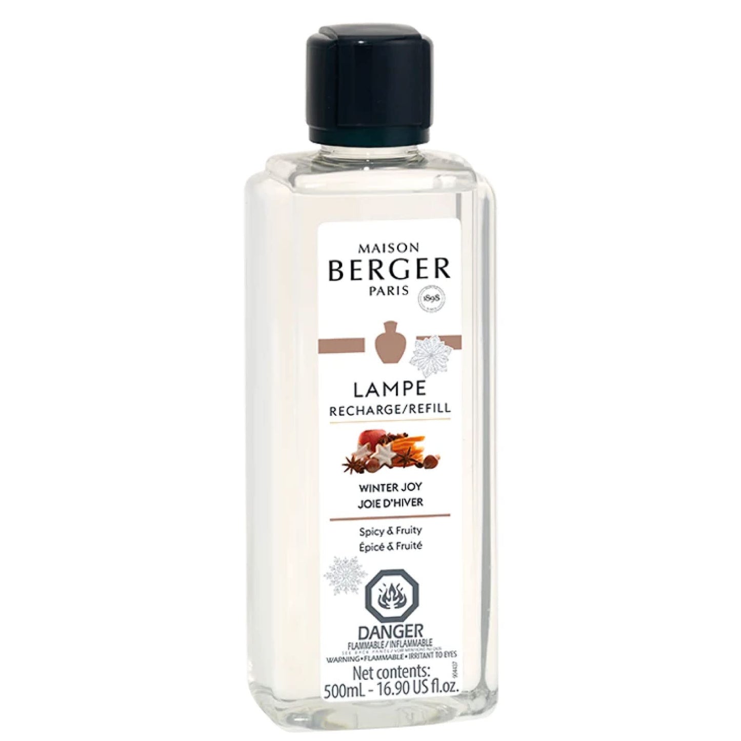 Winter Joy - Lampe Berger Fragrance Refill for Home Fragrance Oil Diffuser - 16.9 Fluid Ounces - 500 milliliters