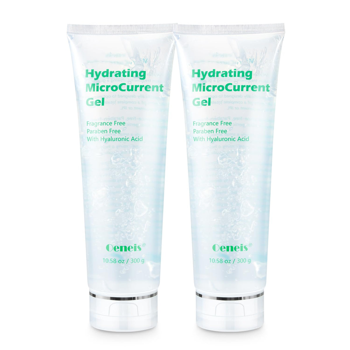 Oeneis Hydrating Gel for Microcurrent Facial Device Fragrance-Free Paraben-Free Gel Primer with Hyaluronic Acid Non-irritating Moisturizing Gel 300g Tube (Pack of 2)