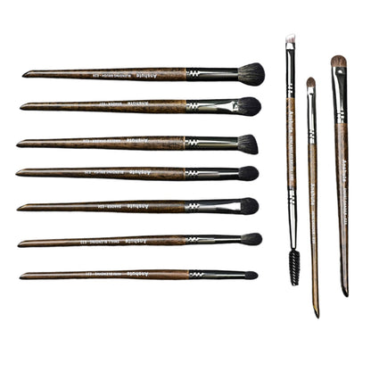 Anshute Natural Goat Hair Makeup Brushes Set of 10 Professional Natural Hair Cosmetic Brushes with Case Beech Wood Handle. Super Soft Bristles Variety of Brushes. Face Brushes Eyeshadow Brushes.