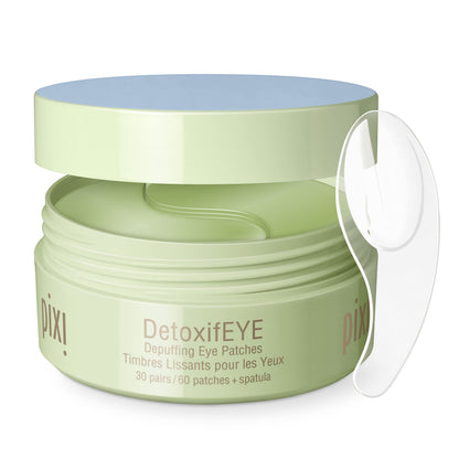 Pixi DetoxifEYE Depuffing Hydrogel Under-Eye Patches Cucumber Gold & Caffeine Eye Patches For Under Eyes Hydrate Eye Area 30 pairs 60 Patches