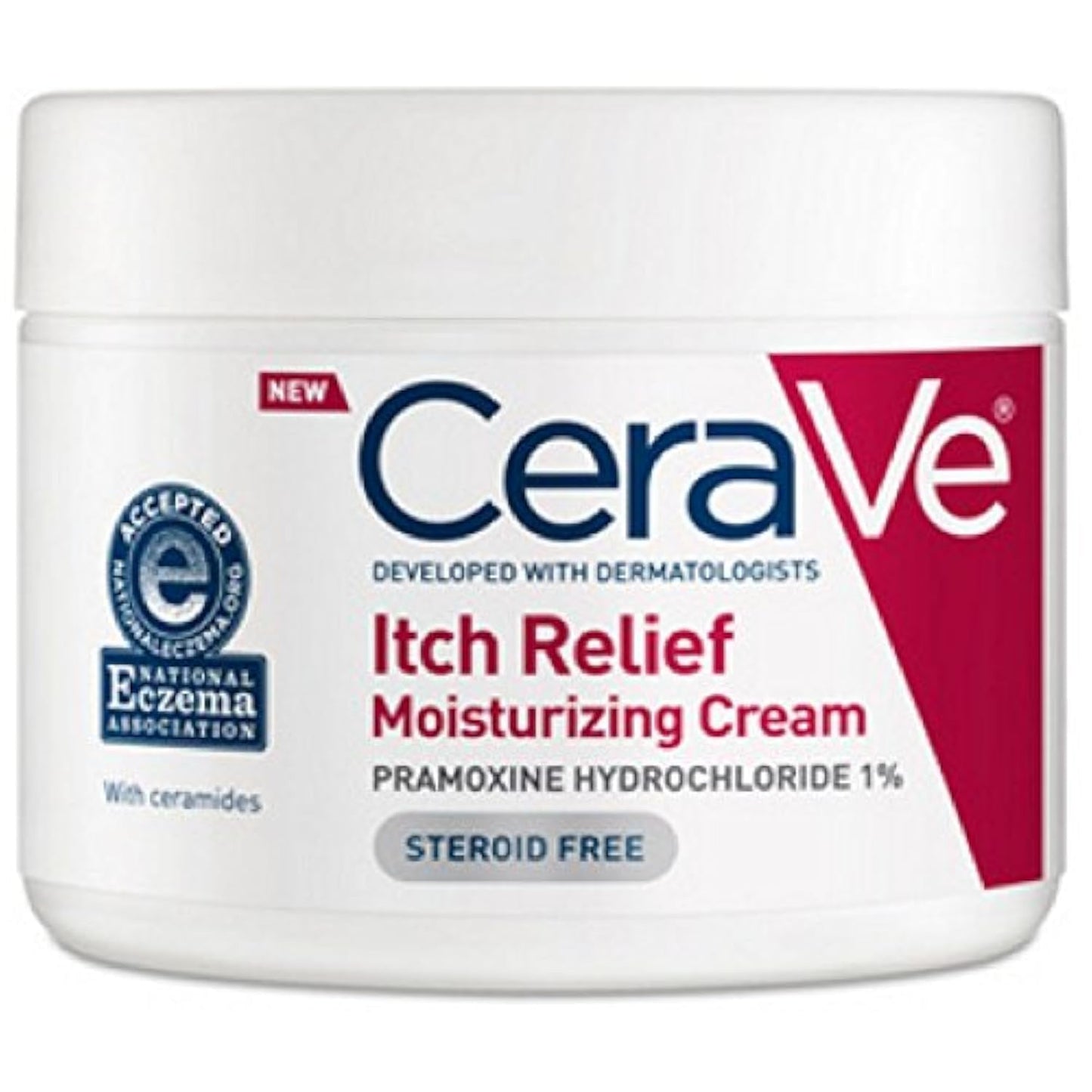CeraVe Moisturizing Cream for Dry Skin Relief 12 Ounce Fragrance Free Cream with Pramoxine for Itch Relief