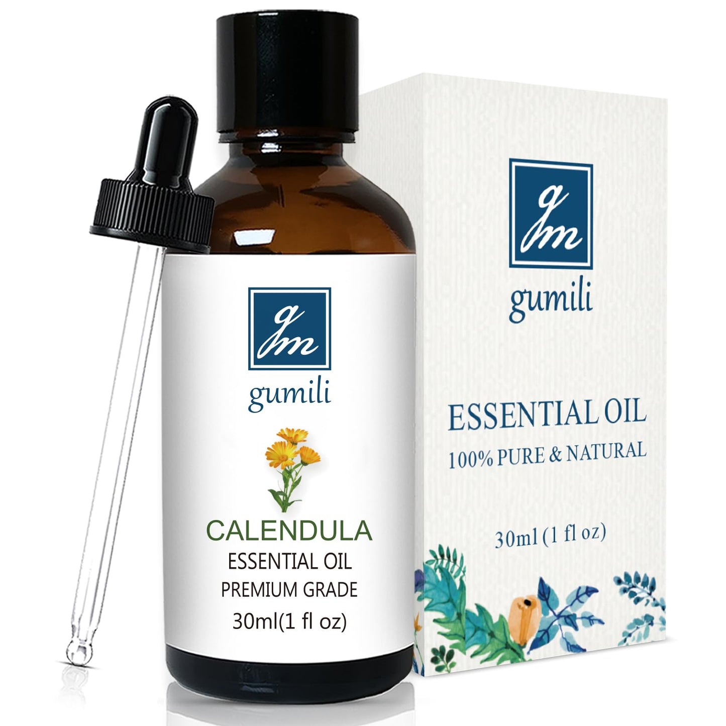 GM Gumili Calendula Essential Oil Home Fragrance Oil Perfume Oil Scent Oil for Soaps Candle Making Dryer Balls Diffusers-30ml
