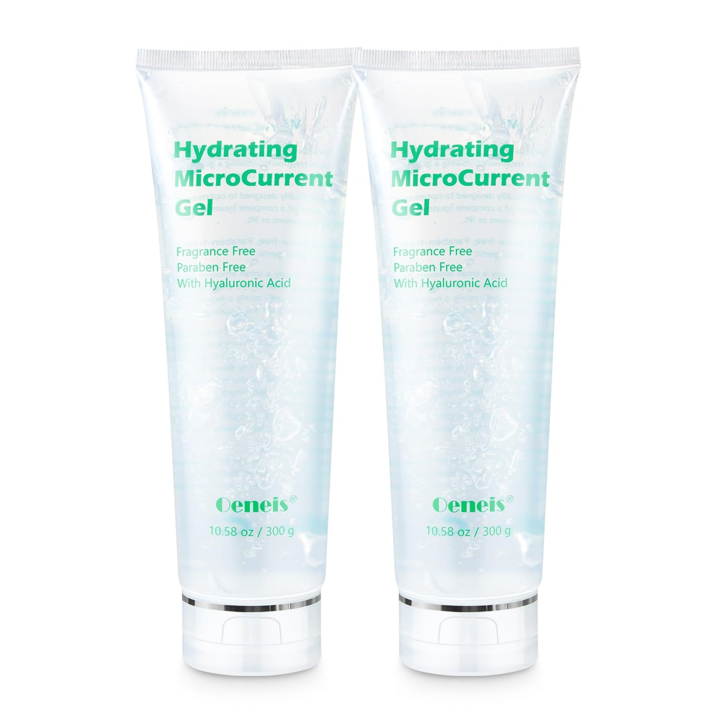 Oeneis Hydrating Gel for Microcurrent Facial Device Fragrance-Free Paraben-Free Gel Primer with Hyaluronic Acid Non-irritating Moisturizing Gel 300g Tube (Pack of 2)