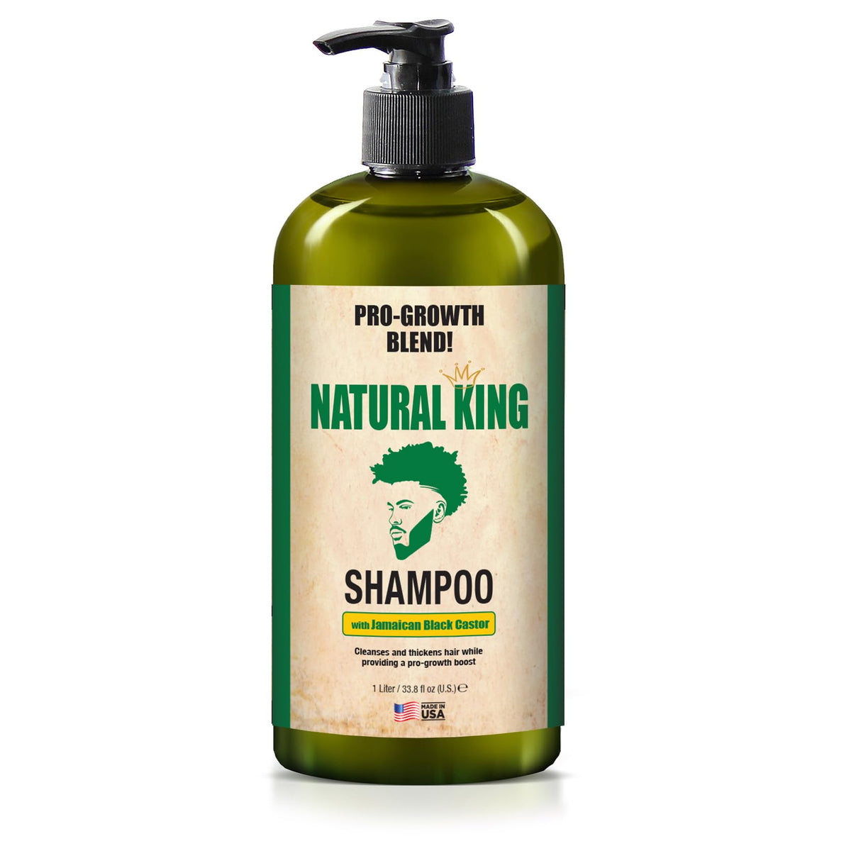 SFC Natural King Jamaican Black Castor Oil Shampoo for Men 33.8 oz. - Mens Cleansing Shampoo that Thickens Hair Strengthens Hair and Boosts Growth