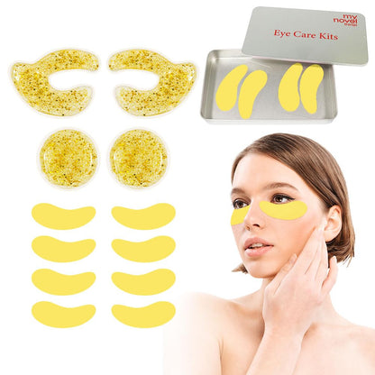 my novel things Reusable Eye Patches 6 Pairs Silicone Under Eye Patches and Gel Eye Pads Cold Warm Eye Compress for Reduce Puffiness Circles Wrinkle Cooling Eye Mask Ice Packs