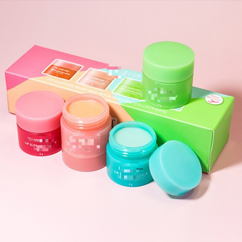 Korean Sleep Lip Mask Travel Set - Hydrating Balm (4 Pack)