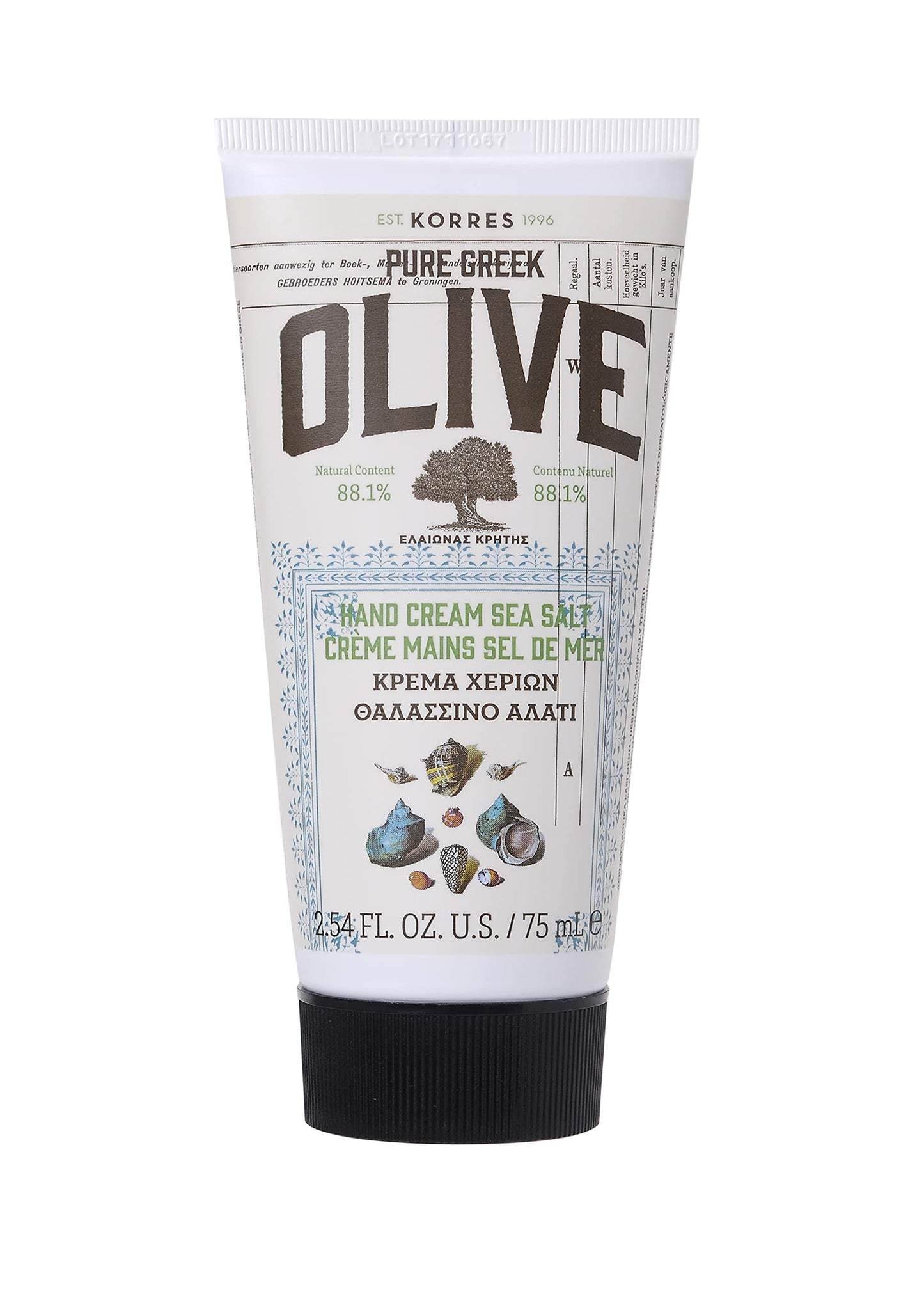 KORRES Olive Hand Cream Sea Salt 2.54 fl. oz.