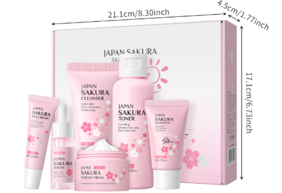 LAIKOU Cherry Blossom Skincare Set 6 Pieces