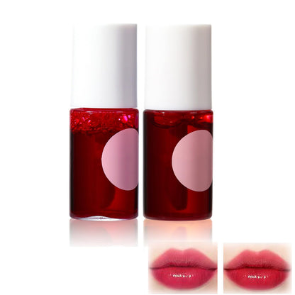 HUDABABY Lip Tint Stain Set Long Lasting Lip Makeup Gloss bling Non-sticky (2 Colors B)