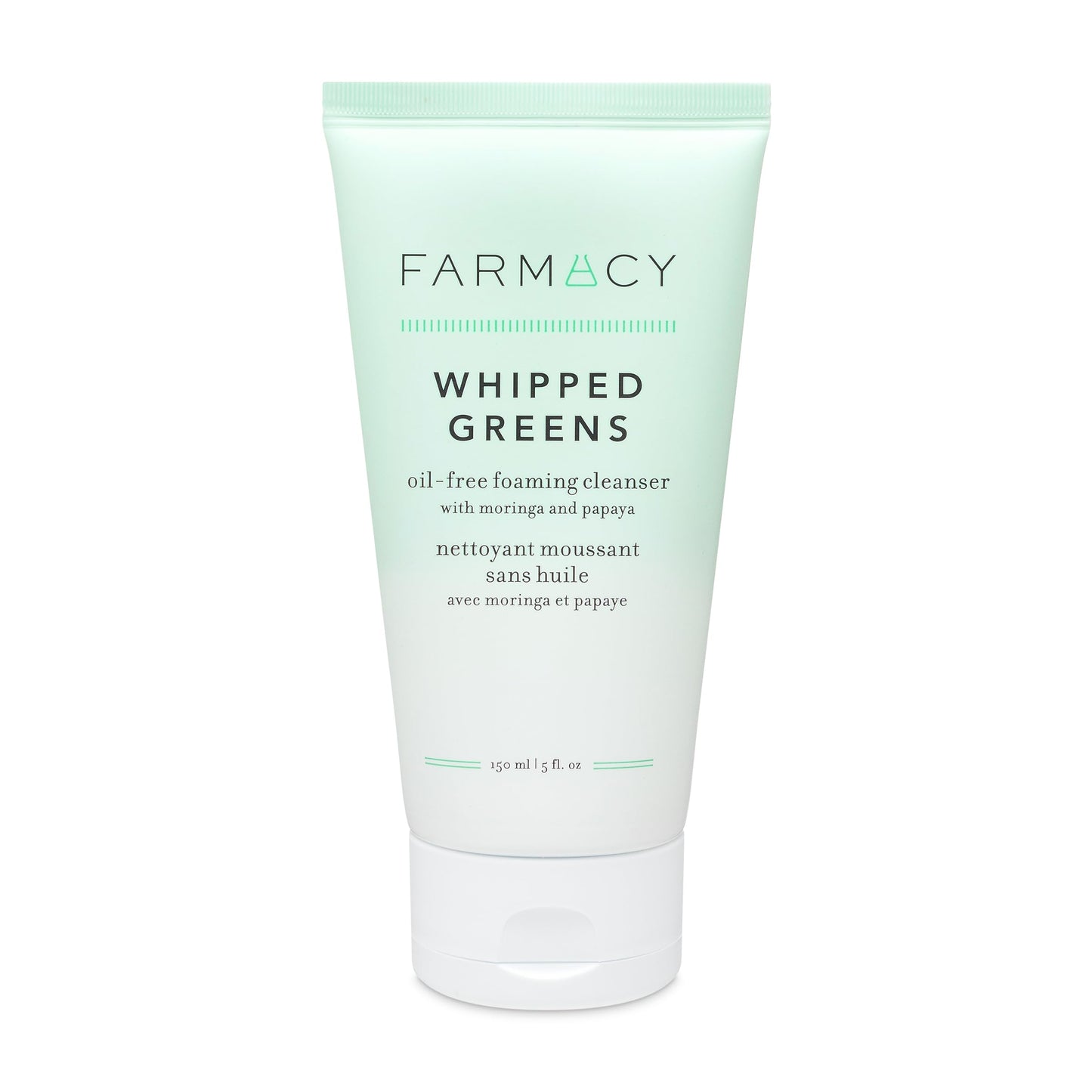 Farmacy Whipped Greens Face Wash - Oil Free Foaming Facial Cleanser for Combination and Oily Skin (5.0 Fl Oz)