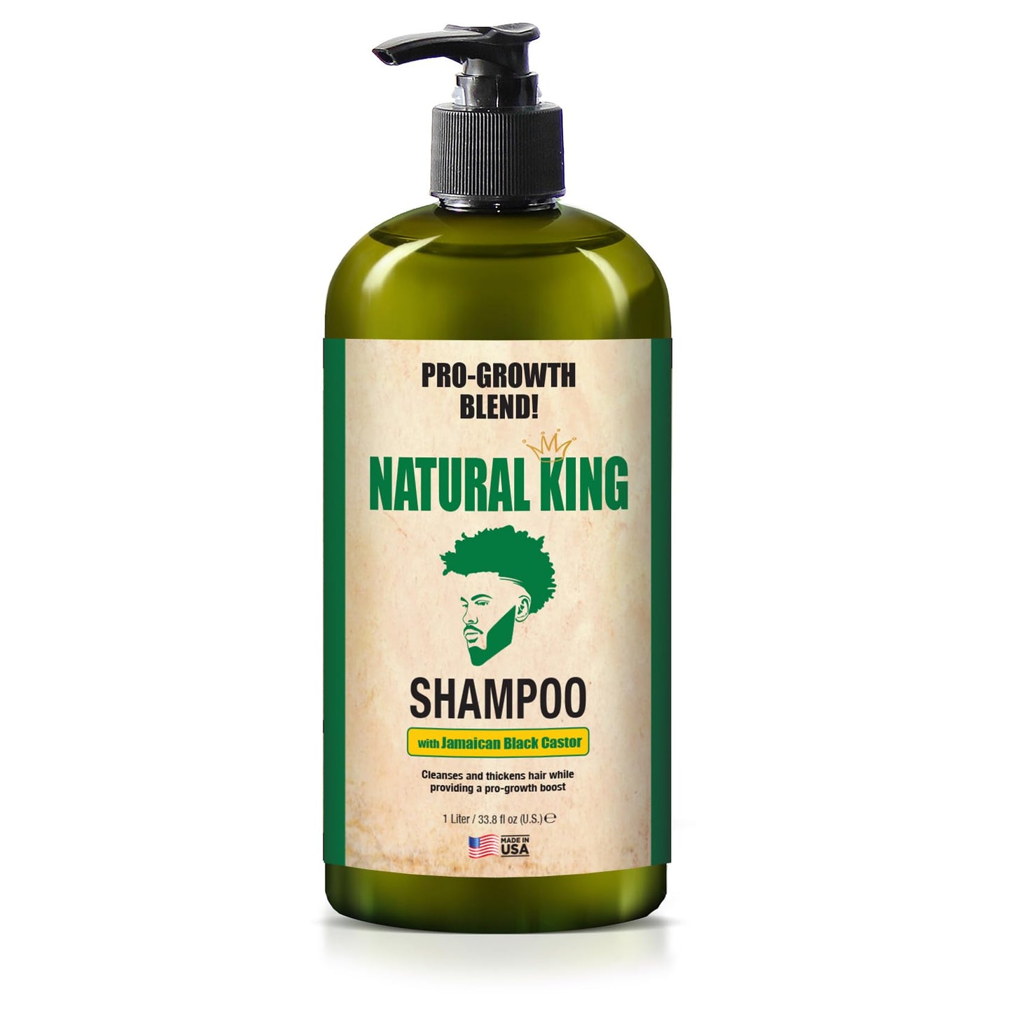 SFC Natural King Jamaican Black Castor Oil Shampoo for Men 33.8 oz. - Mens Cleansing Shampoo that Thickens Hair Strengthens Hair and Boosts Growth