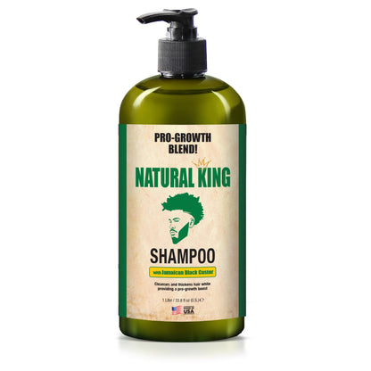 SFC Natural King Jamaican Black Castor Oil Shampoo for Men 33.8 oz. - Mens Cleansing Shampoo that Thickens Hair Strengthens Hair and Boosts Growth