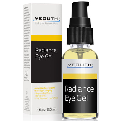 YEOUTH Under Eye Gel with Hyaluronic Acid Targets The Appearance of Puffiness Dark Circles & Under Eye Bags Revitalizing Hydrating 1oz