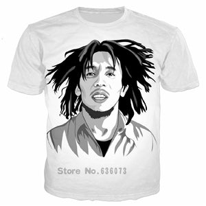 2023 Summer Hip Hop Bob Marley 3D Printed T-Shirt