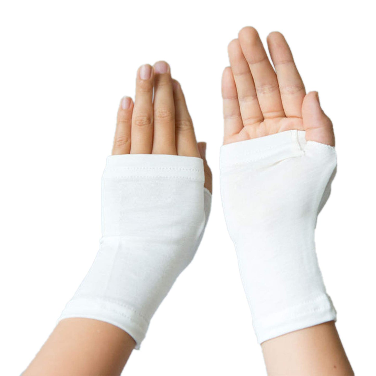 RemedyWear Fingerless Moisturizing Gloves for with Tencel and Zinc Gloves (6-10 Years Old Black)
