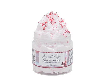 Peppermint Sugar Whipped Soap | Homemade Soap | Body Wash | Mint Soap | Shaving Soap (Medium)