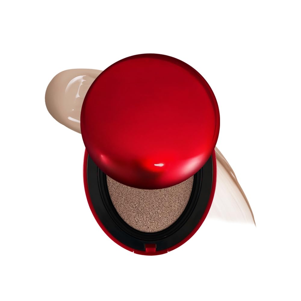 Red Super Fit Cushion Foundation 72 Hours Lasting Coverage Matte Finish SPF40 PA++ Mask Shield Waterproof & Sweatproof Enriched Coverage for All Skin Types
