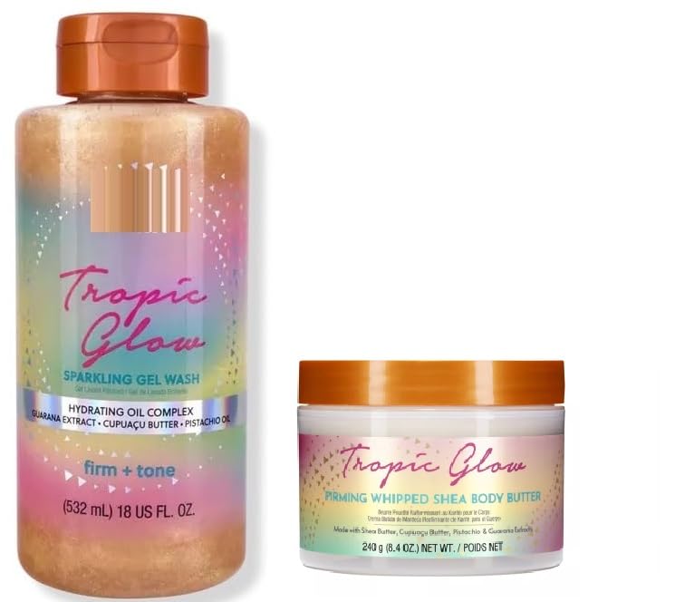 T. Hut Tropic Glow Body Wash 10 fl oz Tropic Glow Firming Whipped Body Butter 8.4 Oz