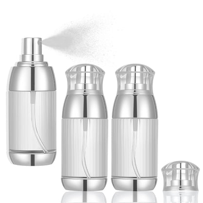 Kabquluz 3pcs refillable perfume bottle travel Small Spray Bottles Clear Empty Fine Mist Plastic Mini Travel Bottlefor Perfume Essential Oils Toners(2 oz3pcs)