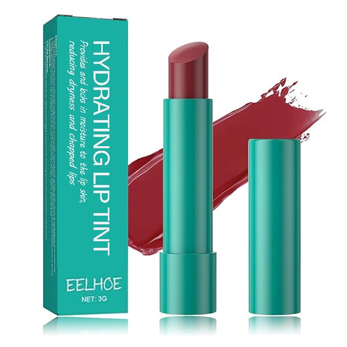 DLZZRS Lip Tint Hydrating - Tinted Lip Balm Hydrating Hydrating Lip Tint Moisturizing Jelly Lipstick Non-Sticky & Long-Lasting Nourishing Lip Care Hydrating Lipstick(DEEP BERRY)