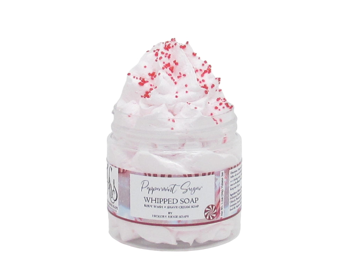 Peppermint Sugar Whipped Soap | Homemade Soap | Body Wash | Mint Soap | Shaving Soap (Medium)