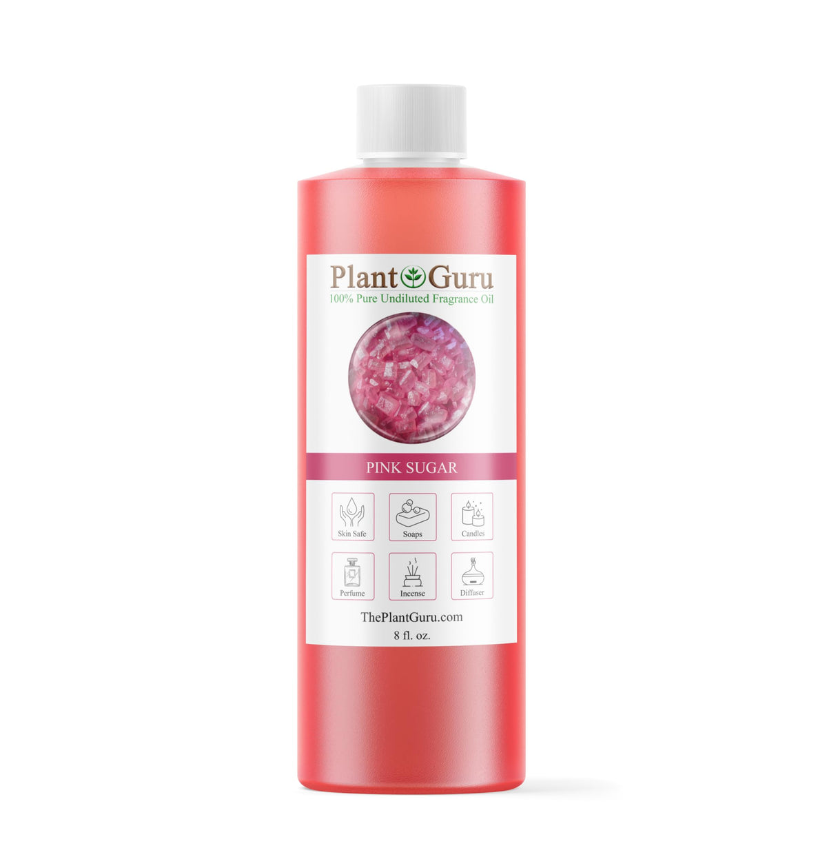 Pink Sugar Fragrance Oil 8 fl. oz. Scented Oil for DIY Soap Making Candles Bath Bombs Body Butters. Used in Aromatherapy Diffusers Burners and Warmers. Great Addition to Lotions and Creams.