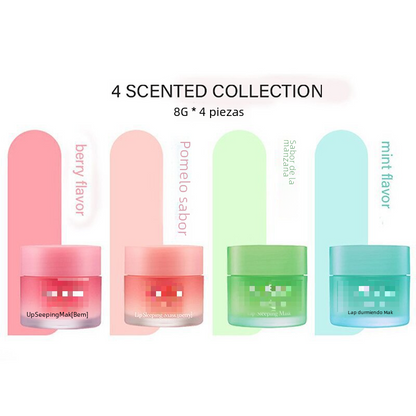 Korean Sleep Lip Mask Travel Set - Hydrating Balm (4 Pack)