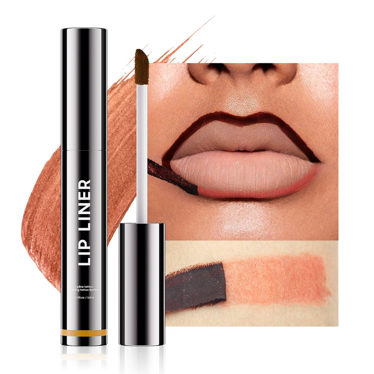 Lip Liner Stain Peel off Lip Stain Non-Stick Cup Waterproof & Long Lasting Create A Natural Lip Color Enhancing Complexion & Nourishing for Women Girls Nude Color