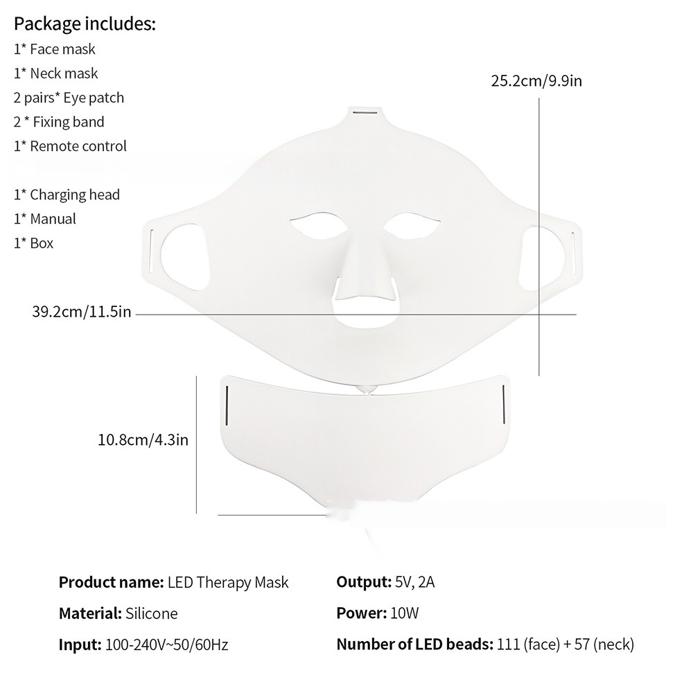 7-Color LED Silicone Face Mask
