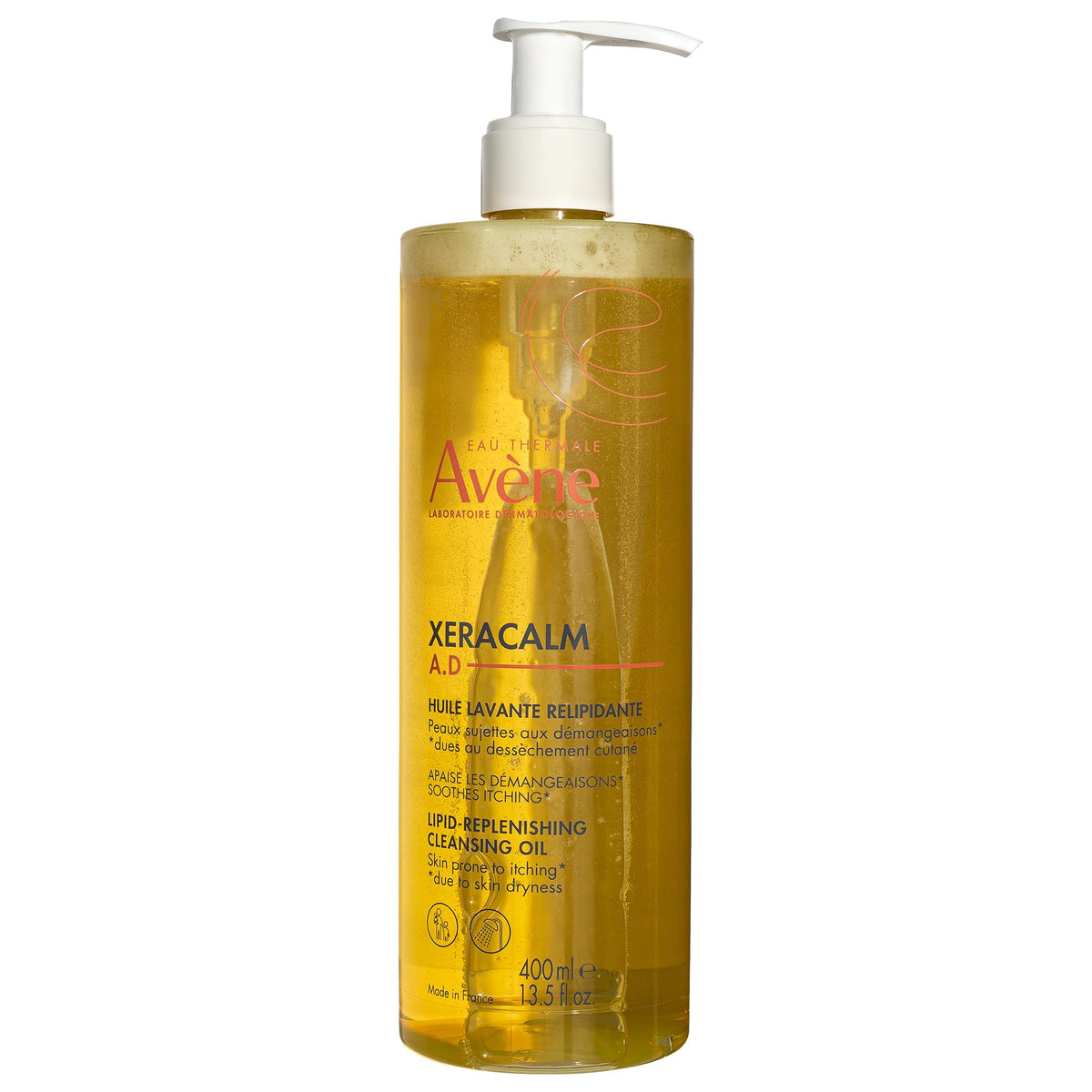 Avene XeraCalm A.D Lipid-Replenishing Cleansing Oil Atopic Dermatitis Eczema-Prone Fragrance-Free Pump 13.5 Oz