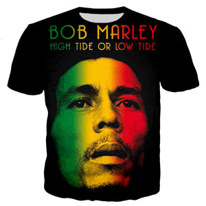 2023 Summer Hip Hop Bob Marley 3D Printed T-Shirt