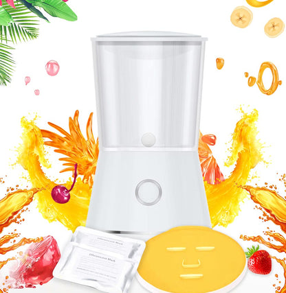 EcoMyLife Face Mask Maker Mini Natural Mask Machine DIY Skin Food Sheet Mask Facial Treatment SPA Skin Care Product with Mask Molds & 16 Collagen Pills