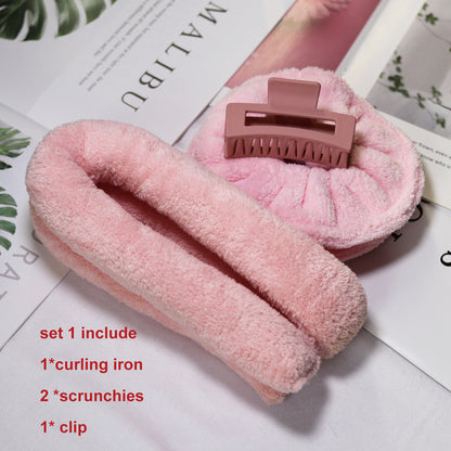 2023 Spring Coral Fleece Heatless Curling Rod