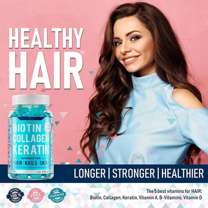Hair Nail & Skin Biotin Collagen Gummies