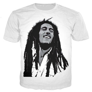 2023 Summer Hip Hop Bob Marley 3D Printed T-Shirt