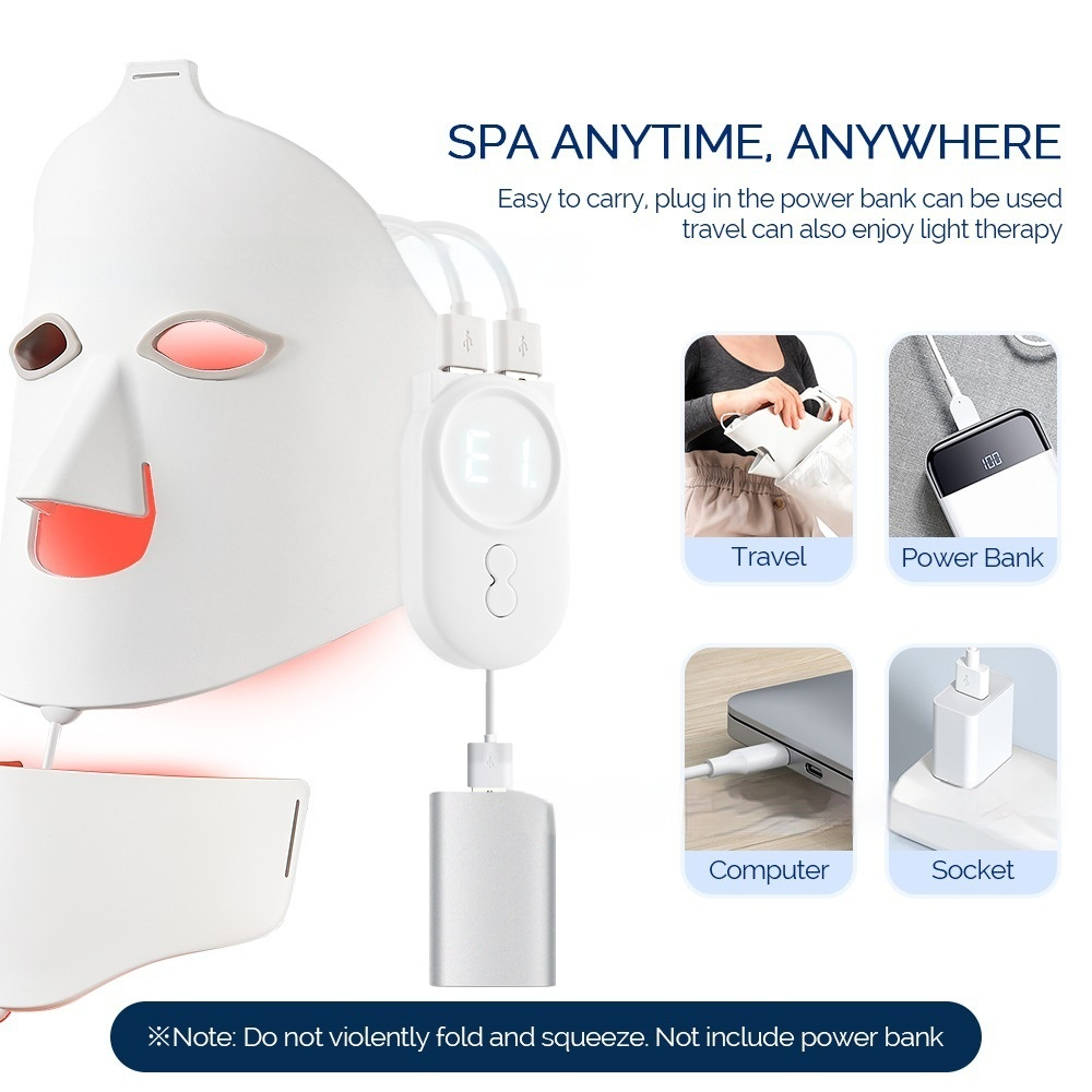 7-Color LED Silicone Face Mask