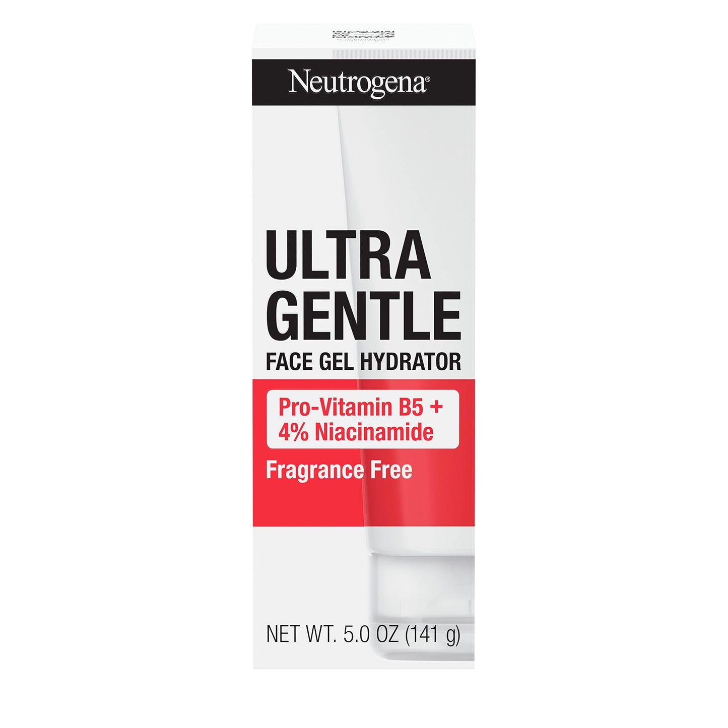 Neutrogena Ultra Gentle Face Gel Hydrator with Pro-Vitamin B5 & 4% Niacinamide Designed for Acne-Prone Skin Lightweight Gel Cream Targets Uneven Skin Tone Fragrance-Free 5.0 oz