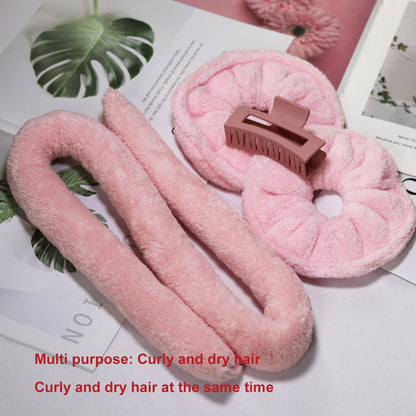 2023 Spring Coral Fleece Heatless Curling Rod
