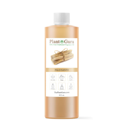 Palo Santo Fragrance Oil 8 fl. oz. Scented Oil for DIY Soap Making Candles Bath Bombs Body Butters. Used in Aromatherapy Diffusers Burners and Warmers. Great Addition to Lotions and Creams.
